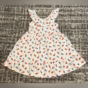 Janie and Jack - Girls Red White & Blue Ice Cream/Popsicle Dress, Size - 5